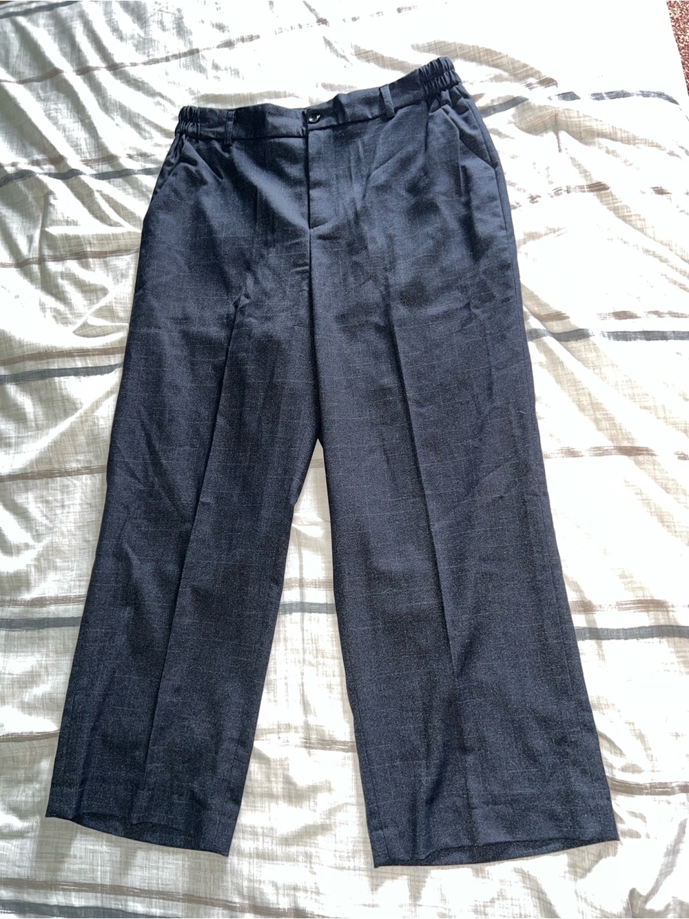 Dark Blue Gray Dress Pants with a Hint of Sparkle